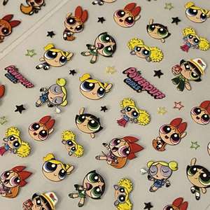 Adesivi per Unghie Economici all'Ingrosso, Vendita Calda, <span class=keywords><strong>Powerpuff</strong></span> Girls 3D in Rilievo, Stile Giapponese, Carini, Fai-da-Te, Autoadesivi - Product Image 4