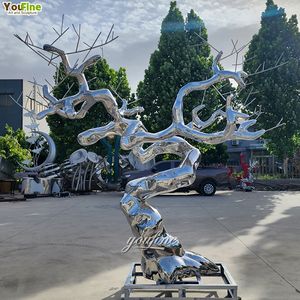 Decoración <span class=keywords><strong>de</strong></span> jardín al aire libre <span class=keywords><strong>Acero</strong></span> inoxidable Decoración <span class=keywords><strong>de</strong></span> lujo para el hogar Escultura <span class=keywords><strong>de</strong></span> árbol <span class=keywords><strong>de</strong></span> metal - Product Image 3