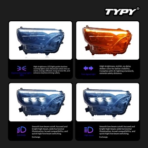TYPY for 2016-2019 for Toyota RAV4 Headlight Assembly Modified 12V LED Lens <b>Daytime</b> <b>Running</b> <b>Light</b> Flowing Turn Signal - Product Image 5