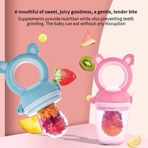 Sucette pour bébé en silicone, sans BPA, pour fruits et légumes, bâtonnet de dentition, flux rapide, sûr, doux, 6 mois+, complément alimentaire, sac en filet - Product Image 3