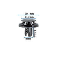 Attaches en plastique de haute qualité KADIHUI noires en PP/POM pour tapis de voiture 90467-08217 YA07 pour garnitures de voiture