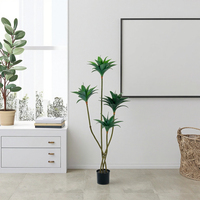 Décoration intérieure : Plante artificielle en plastique, Sisal, Gladiolus, Agave, Orchidée Couronne, Feuille de sabre, en pot, durable, 80 cm, Pâques, Thanksgiving