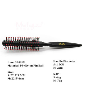 La setola di cinghiale a rullo rotondo in legno naturale di alta qualità del salone professionale raddrizza le spazzole per capelli - Product Image 2