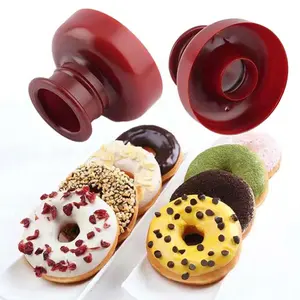 Food Grade Plastic Donut Maker Cutter Round / Flower Shape Doughnut Mold