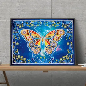 volle Diamant Tier Schmetterling Modellierung Wandkunst benutzerdefinierte Großhandel leuchtende DIY Diamant Malerei
