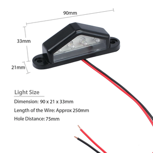 ไฟส่องป้าย<span class=keywords><strong>ทะเบียน</strong></span> LED 12V 24V 4 ดวง สีขาว 6000K กันน้ำ สำหรับ<span class=keywords><strong>รถ</strong></span>บรรทุก <span class=keywords><strong>รถ</strong></span>พ่วง <span class=keywords><strong>รถ</strong></span>ตู้ - Product Image 2