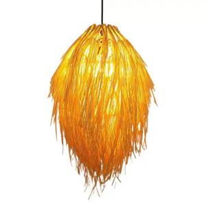 Lampes suspendues d'art en rotin tissé à la main créatif E27 Table à manger décoration <span class=keywords><strong>de</strong></span> plafond luminaires lampes suspendues <span class=keywords><strong>chapeau</strong></span> <span class=keywords><strong>de</strong></span> <span class=keywords><strong>paille</strong></span> japonais - Product Image 3
