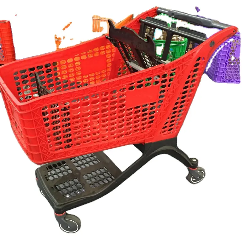 Winkel Plastic Supermarkt Winkelwagen