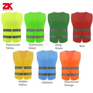 Reflective Vest Made of Printed Logo Environmental Sanitation Traffic Fire Reflective Safety Vest Construction Work Clothes