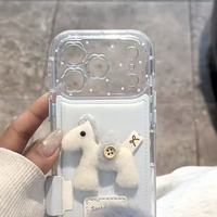 Coque de téléphone Furry House Pony pour Apple 17PROMAX bleue pour iPhone 17PRO. Nouveau modèle 17/16 type Soft Skin