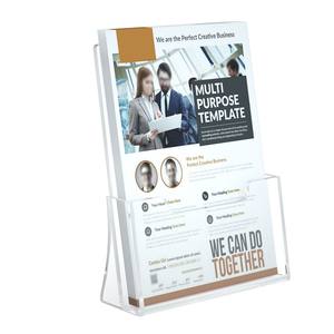 ขายส่งที่กําหนดเองเคาน์เตอร์เมนูการ์ดหนังสือเล่มเล็กอะคริลิคผู้ถือโบรชัวร์ <span class=keywords><strong>8</strong></span>.5 <span class=keywords><strong>x</strong></span> <span class=keywords><strong>11</strong></span> ผู้ถือป้าย - Product Image 1