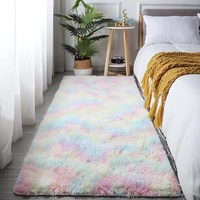 Tapis de luxe en fourrure synthétique à poils longs, moquette douce en polyester, couleur unie, grande taille, tapis de sol pour chambre à coucher, chambre d'enfant, hôtel