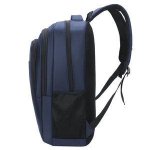 Large Capacity 16 Inch Business Laptop <b>Backpack</b> For Men Travel College Students Blue Solid Color Detachable Straps - Product Image 2