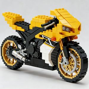 Collector Style DIY Customized <strong>Vintage</strong> Motorcycle Plastic BRICK Building Blocks Set for Adult Holiday Gift Display - Product Image 3
