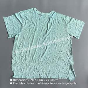 Chiffons de nettoyage industriels en coton clair, forte absorption d'eau et d'huile, forme carrée - Product Image 3