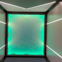Painel de Teto para Cabine de Elevador com Padrão Artístico, Acabamento Espelhado, Metal Impermeável para Elevador Residencial