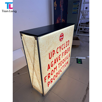 Table de réception personnalisée avec éclairage LED intégré et étagère de rangement