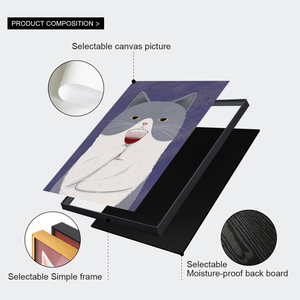 Divertente <span class=keywords><strong>arte</strong></span> della parete del gatto Poster <span class=keywords><strong>giapponese</strong></span> estetica tela opera d'<span class=keywords><strong>arte</strong></span> animale <span class=keywords><strong>pittura</strong></span> minimalista decorazione della parete della casa - Product Image 4