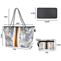 Sac de plage à bandoulière pour femme, personnalisé avec logo, ouverture zippée, néoprène léopard, imperméable, isolé, portable, toutes saisons