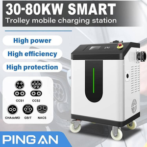 สถานีชาร์จเร็วแบบเคลื่อนที่ CCS2 OCPP 30KW 40KW 60KW 80KW สำหรับรถยนต์ไฟฟ้า - Product Image 4