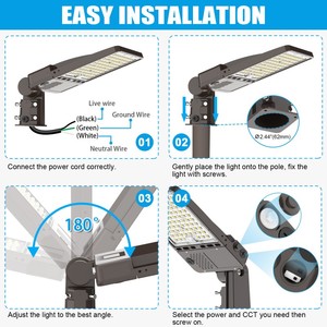 Lámpara LED para Exteriores, para Estacionamientos, Jardines y Carreteras, 150-360W, Tipo Caja, Disponible en EE. UU. y Canadá - Product Image 3