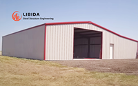 Bâtiment préfabriqué économique et résistant au vent pour le transport de marchandises commerciales, entrepôt à structure en acier