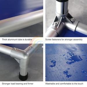 Kauwbestendige verhoogde hondenbedden, dierenbedden, zilver zwart aluminium frame, maat S <span class=keywords><strong>M</strong></span> L XL, verkoelende verhoogde dierenbedden - Product Image 5