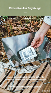 Griglia Portatile da Campeggio per Picnic, Escursioni con Borsa per il Trasporto e Pinze da Cucina, Griglia Pieghevole per Falò, Griglia Barbecue - Product Image 3