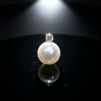 Collier Diana personnalisé en perles, bijoux de luxe, pendentif en perle blanche d'eau douce, accessoire élégant pour mariage
