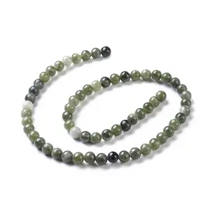 6mm Yellow Jade Round Beads Genuine Gemstone Natural Jewelry Making 