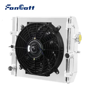 3 Row Aluminum Radiator Shroud Fan For Honda CIVIC D15 D16 EK EG INTEGRA 1992-00 Radiator