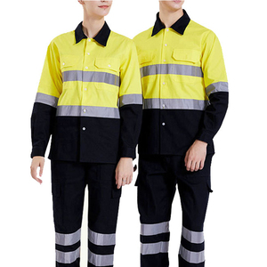 Bán buôn bông cơ khí công nghiệp cam dài tay áo phản quang xây dựng bảo hộ lao động biểu tượng tùy chỉnh người đàn ông làm việc Hi VIS Áo sơ mi - Product Image 2
