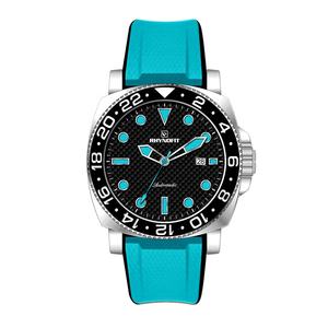 Montre automatique en acier inoxydable 316l avec cadran personnalisé en fibre de carbone et verre saphir, bracelet en caoutchouc, tendance pour les hommes d'affaires - Product Image 2