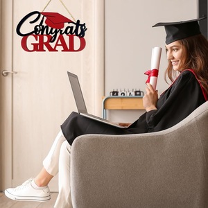 Pafu 2026 Decorazioni Personalizzate per Feste di Laurea, Accessori per Foto da 16 Pollici, Insegna in Legno 'Congratulazioni Laureato' - Product Image 6