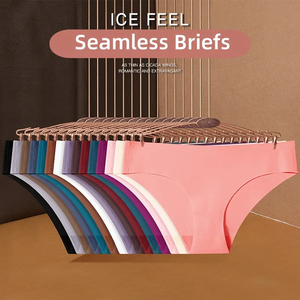 Fino y fino sin costuras Naked Sense of a Piece of Ice Silkunderwearwomen Seamless Pure Color Simpleeverything Ropa interior al por mayor - Product Image 1