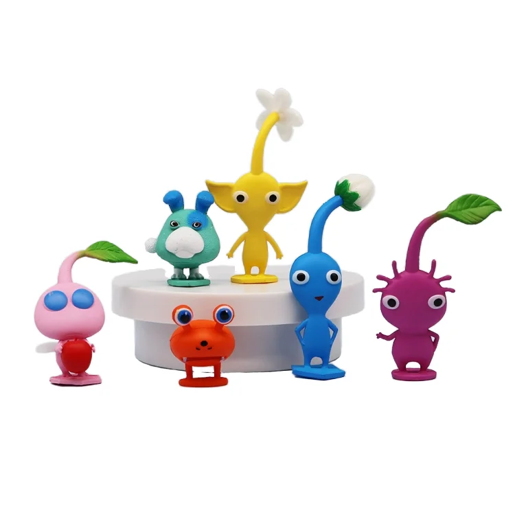 Grosir tokoh pikmin PVC populer model karakter Game Video panas koleksi boneka ornamen plastik kartun terinspirasi Jepang