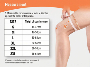 Attelle de genou articulée grande taille avec bandes réfléchissantes, sangle de pression réglable, 360° °   Support de genou en silicone anti-choc et stabilisateur - Product Image 4