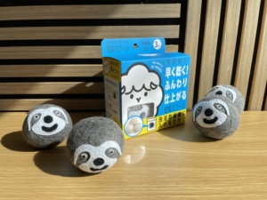 Boules <span class=keywords><strong>de</strong></span> séchage en <span class=keywords><strong>laine</strong></span> faites à la main, nouveauté, avec motifs paresseux, <span class=keywords><strong>pingouin</strong></span>, panda, cœur, adoucissantes écologiques réutilisables pour la maison et la vente au détail - Product Image 3