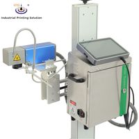 Machine de marquage laser IPS-LF50 F MG 50W avec tête laser rotative pour une intégration flexible dans les lignes de production