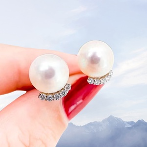 UM Jewelry Freshwater Pearl Charm <b>Earrings</b> DIY 925 Sterling Silver with Gold Plating <b>Cute</b> Party/Engagement Jewelry for Women - Product Image 3