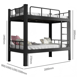 Lit superposé en métal robuste et moderne, gain de place, structure en acier solide pour adultes, dortoirs, écoles, hôtels et auberges - Product Image 3