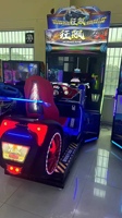 Máquina de Juego de Carreras de Autos Operada con Monedas, Simulador de Carreras Dinámico con Pantalla LCD HD, Videojuego de Plástico para Parques de Diversiones