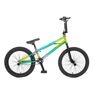 <span class=keywords><strong>Bicicleta</strong></span> de calle <span class=keywords><strong>BMX</strong></span> con acabado cromado y dorado <span class=keywords><strong>Bicicleta</strong></span> de estilo libre de 20 pulgadas más barata Pedal ordinario de horquilla de acero de una sola velocidad - Product Image 2
