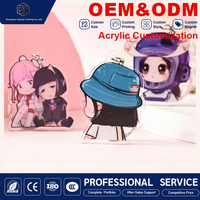 Porte-clés en acrylique personnalisé avec personnage d'anime, breloque de dessin animé imprimée, accessoire mignon pour décoration de bureau, idéal pour les cadeaux de fans