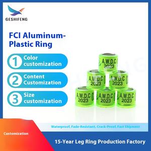 2025 Aluminium Plastic Duivenvoetring Identificatieringdrager Voor Fci Vereniging Buitenlandse Duivenring-Vogelbenodigdheden - Product Image 2
