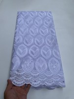 Nouvelle mode, dentelle de mariage de haute qualité, voile suisse, coton de qualité supérieure avec pierres pour vêtements féminins TY6072