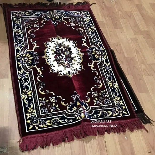 Tapis de chiffon en velours et coton, intérieur doux, de style indien