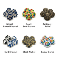 Badge personnalisé en alliage de zinc électroplaqué avec émail souple |   Logo OEM pour fabricant d'insignes institutionnels