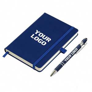 Wholesale A5 Hardcover Notebook Thermal Binding Hard Leather Strap Elastic Belt Custom Printed LOGO Office Notepad Diary Stock - Product Image 1