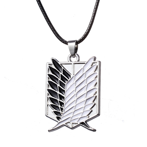 Collane e Ciondoli Attack on Titan <span class=keywords><strong>Ali</strong></span> <span class=keywords><strong>della</strong></span> Libertà in Metallo Unisex con Catena in Pelle Gioielli alla Moda per Bambini in Due Colori - Product Image 6